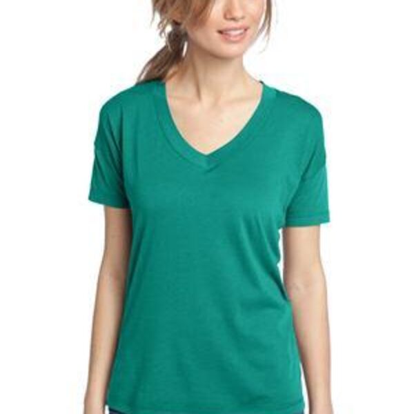 Ladies Modal Blend Relaxed V Neck Tee Thumbnail