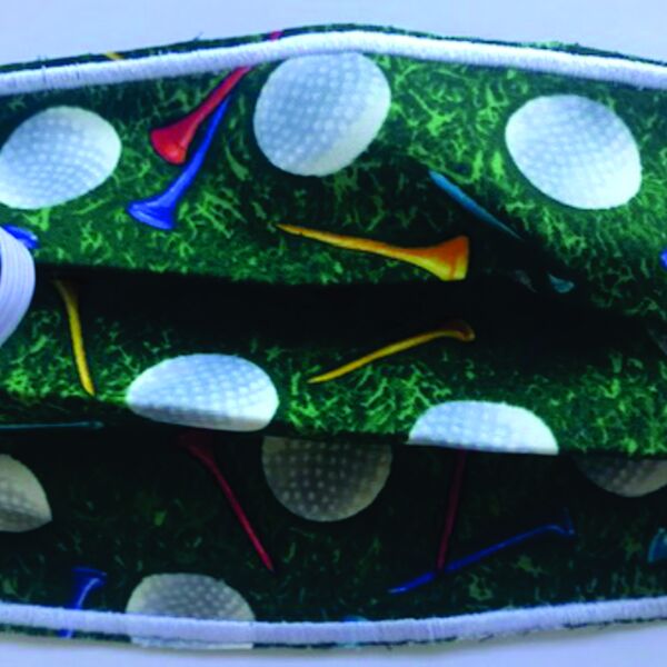 FACEMASK - NON-MEDICAL HOMEMADE MASK - GOLF Thumbnail