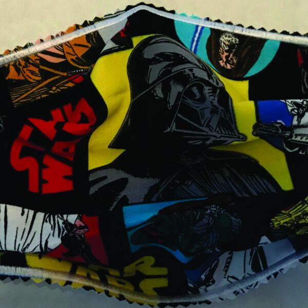 FACEMASK - NON-MEDICAL HOMEMADE MASK -2-PLY CLOTH - WASHABLE- STAR WARS CHARACTERS (Limited Edition) Thumbnail